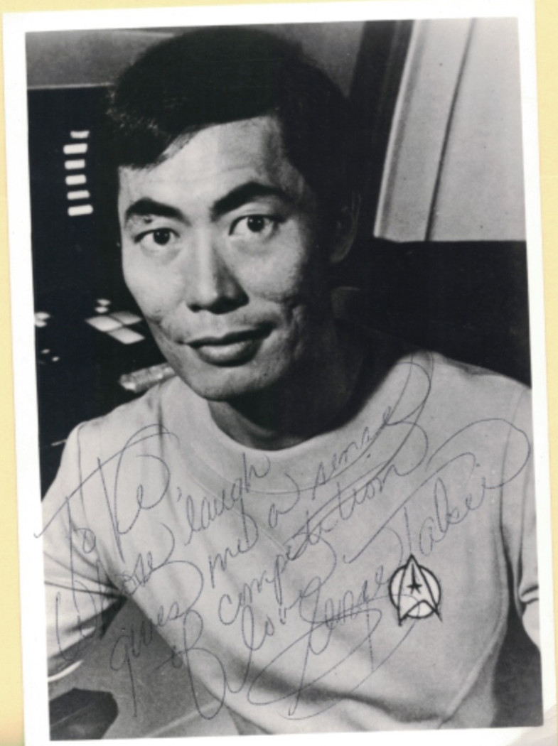 Signed 5×7 in Vintage Press Photo of George Takei Star Trek The Original Series