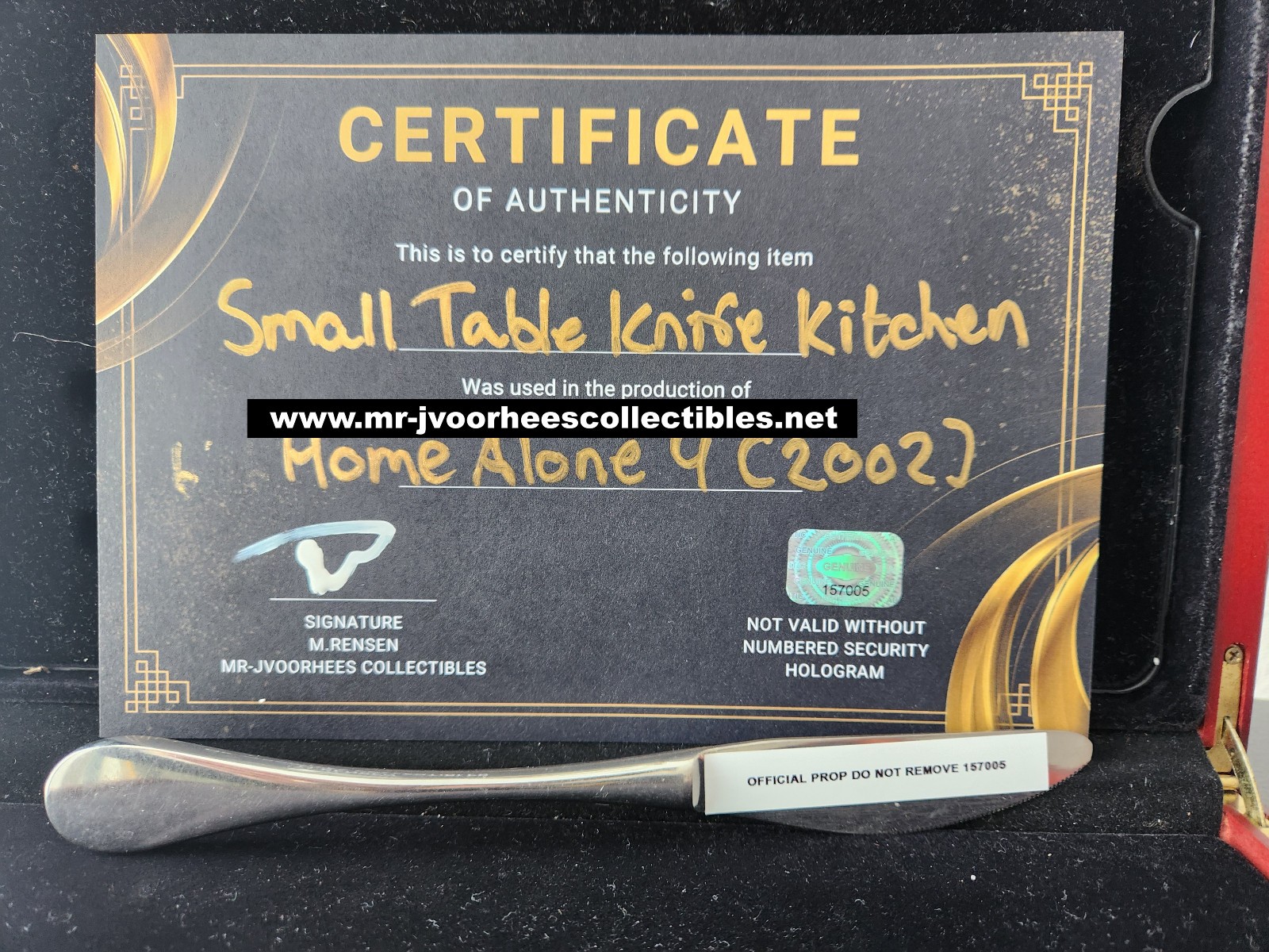 Home Alone 4 Original Production Used Small Table Knife House Kitchen Movie Prop