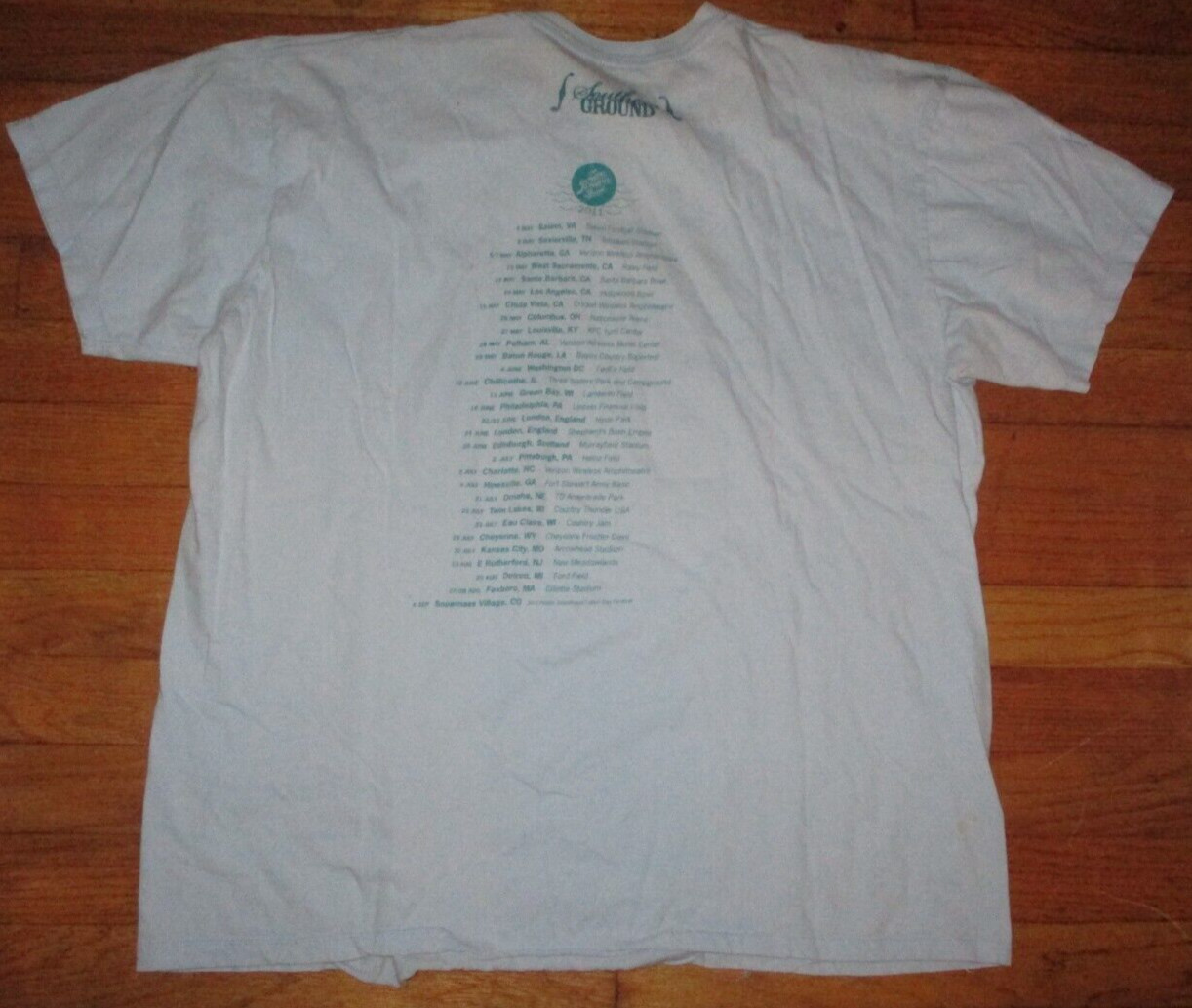 Gray ZAC BROWN BAND 2011 Knee Deep Southern Ground Shirt XL Juicy Justice Goods