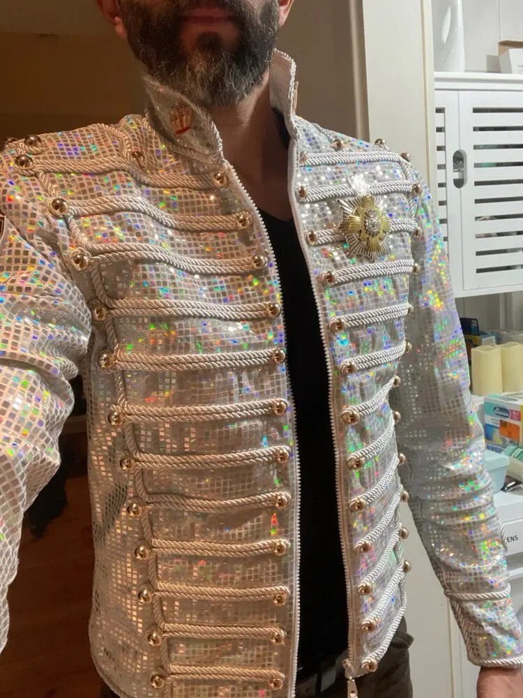 Retro Michael costumes Multicoloured Handmade Jacket History