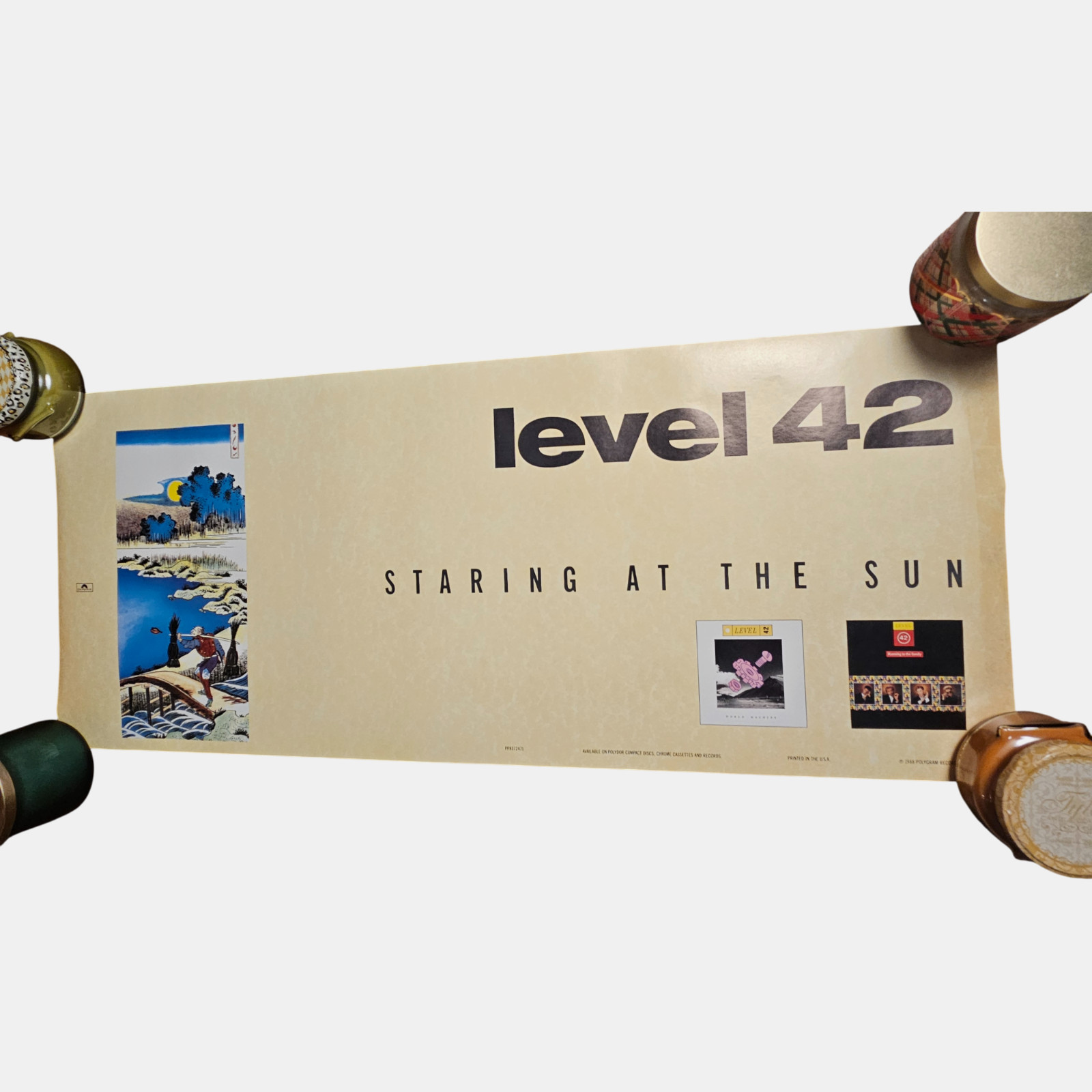 Level 42 Staring At The Sun Album Promo Poster 36×15 Vintage 1988 PolyGram Funk