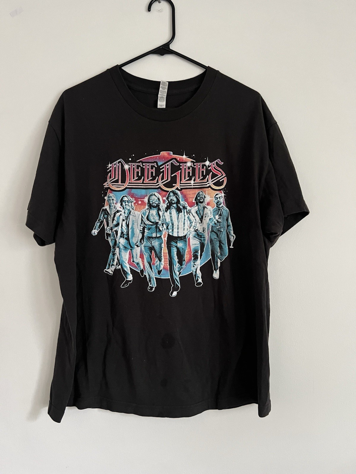 Foo Fighters Dee Gees Hail Satin Black T Shirt Alstyle Men’s Size Large FLAW
