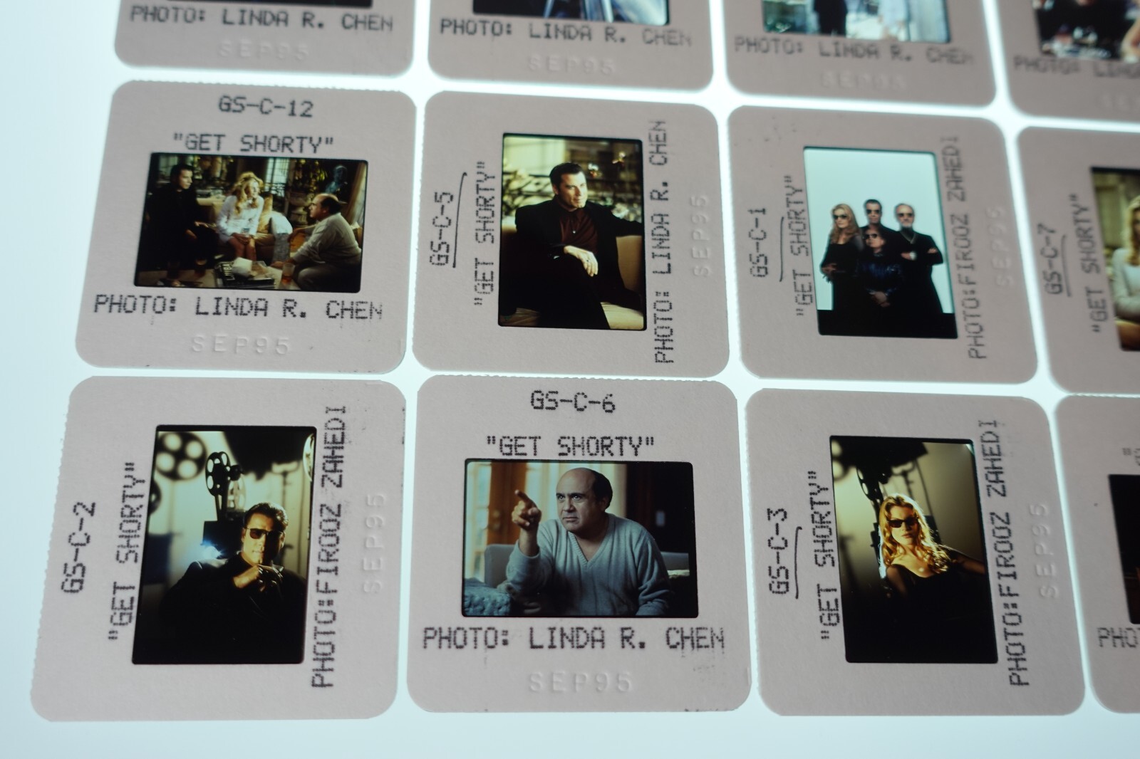 Get Shorty 1995 John Travolta Gene Hackman Original Movie Slide Lot – 12 Slides