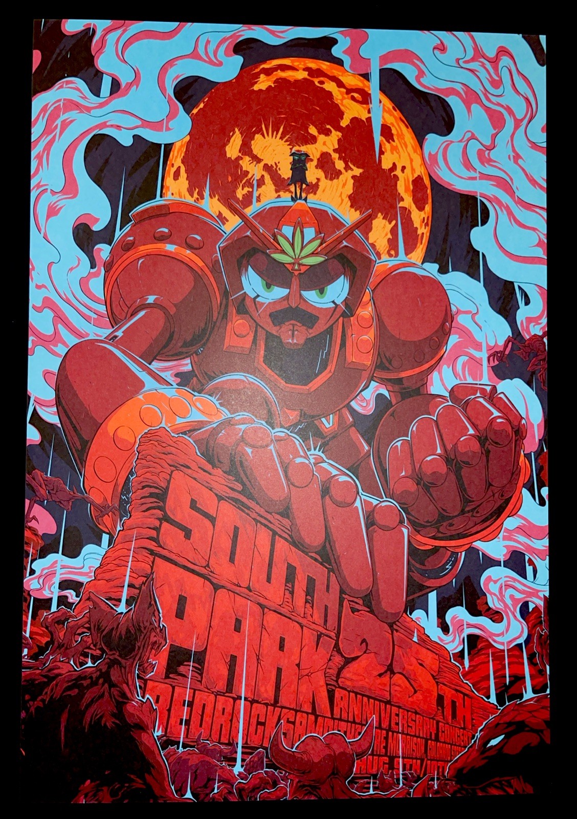 SOUTH PARK 25th Anniversary Concert Poster ROBOT RANDY Ween Primus Rush Litho