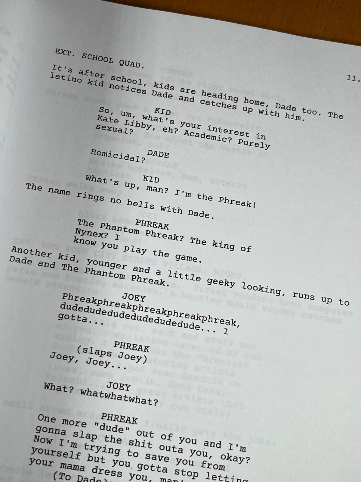 Hackers Script Signed- Autograph Reprints- Angelina Jolie- Hack the Planet