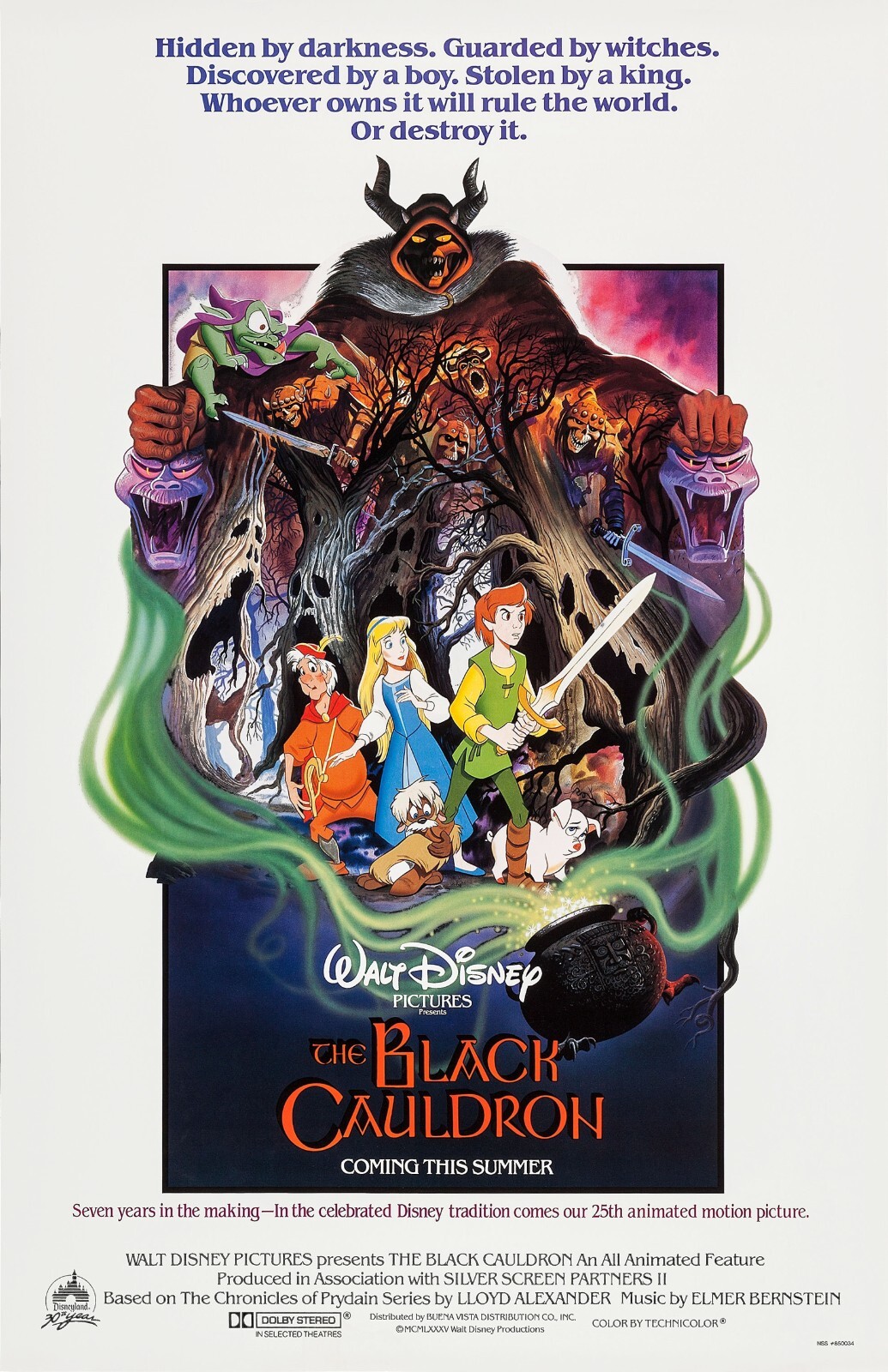 Walt Disney’s The Black Cauldron movie poster print : 11 x 17 inches