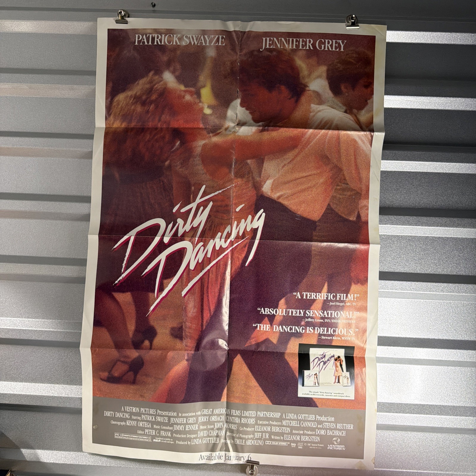 DIRTY DANCING VHS Release Promo Poster Video Store Ad 40×27 READ