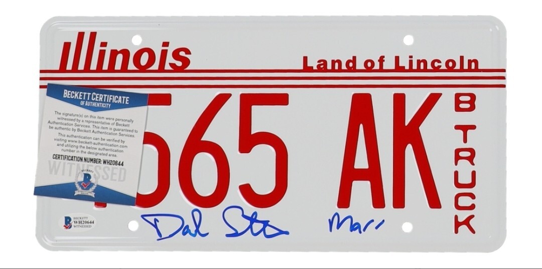 🎄HOME ALONE🎄 DANIEL STERN SIGNED & INSCRIBED LICENSE PLATE “MARV” BECKETT COA