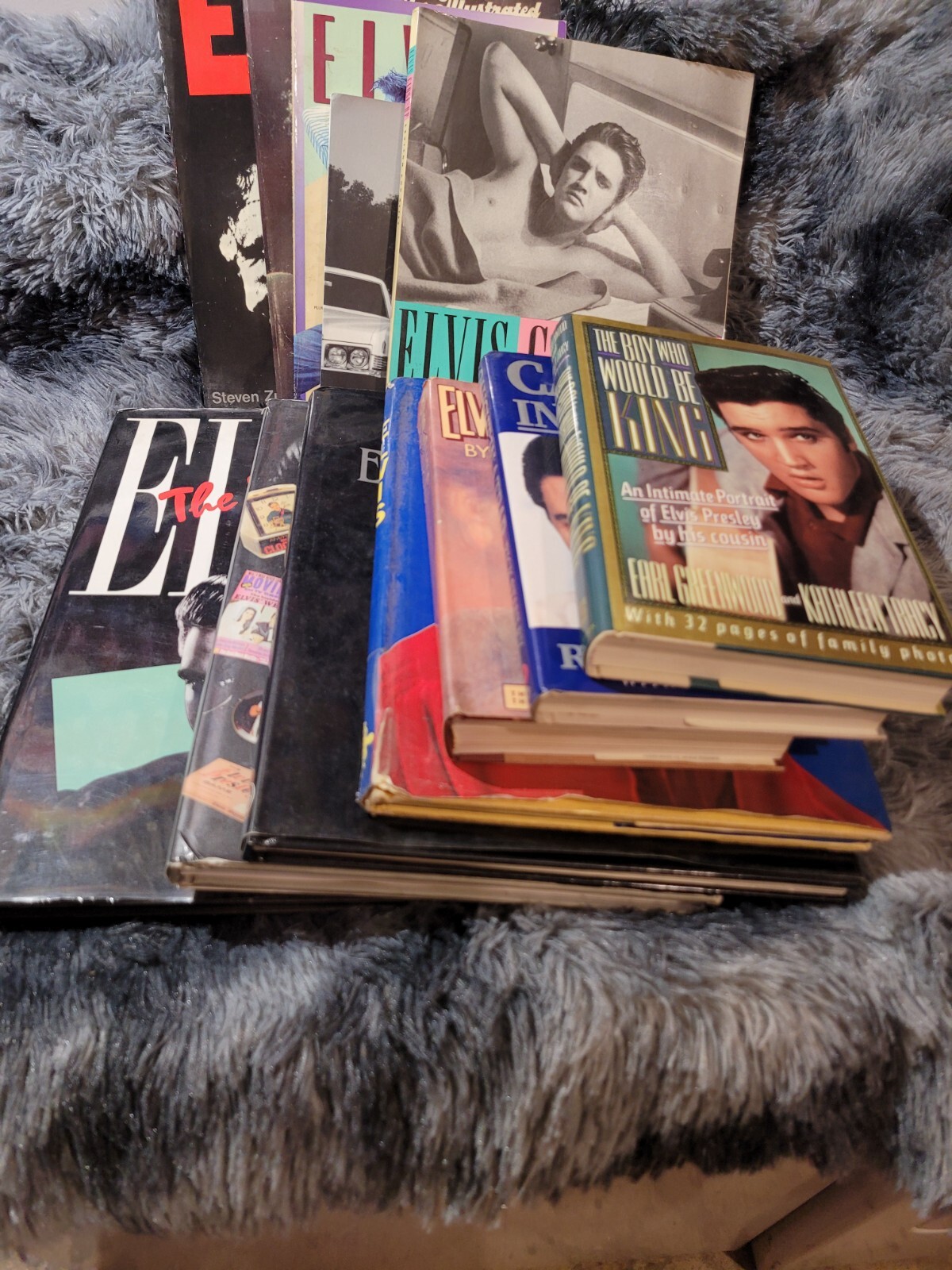 Elvis Presley book lot 7 hard cover. and 5 PB vintage collections