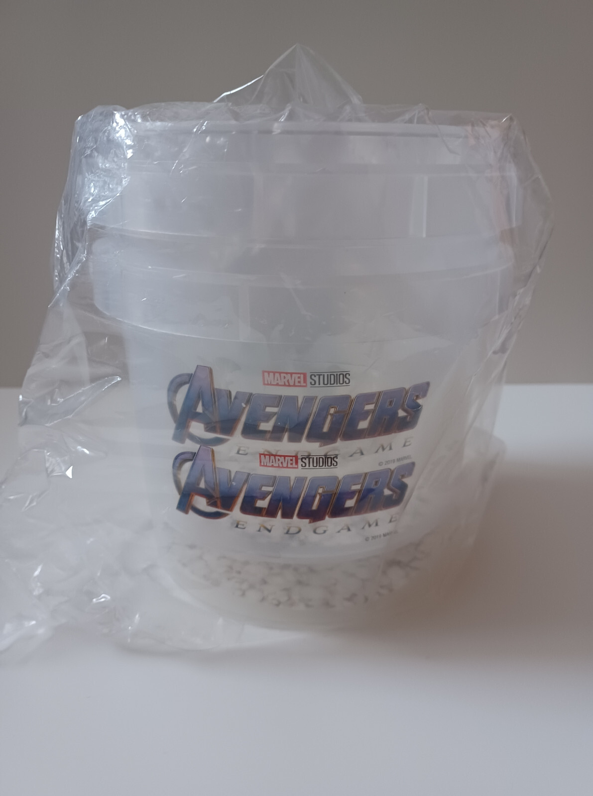 Avengers Endgame Marvel Kitchen 4 Metal Cups 2 Plastic Popcorn Tubs & 4 Coasters