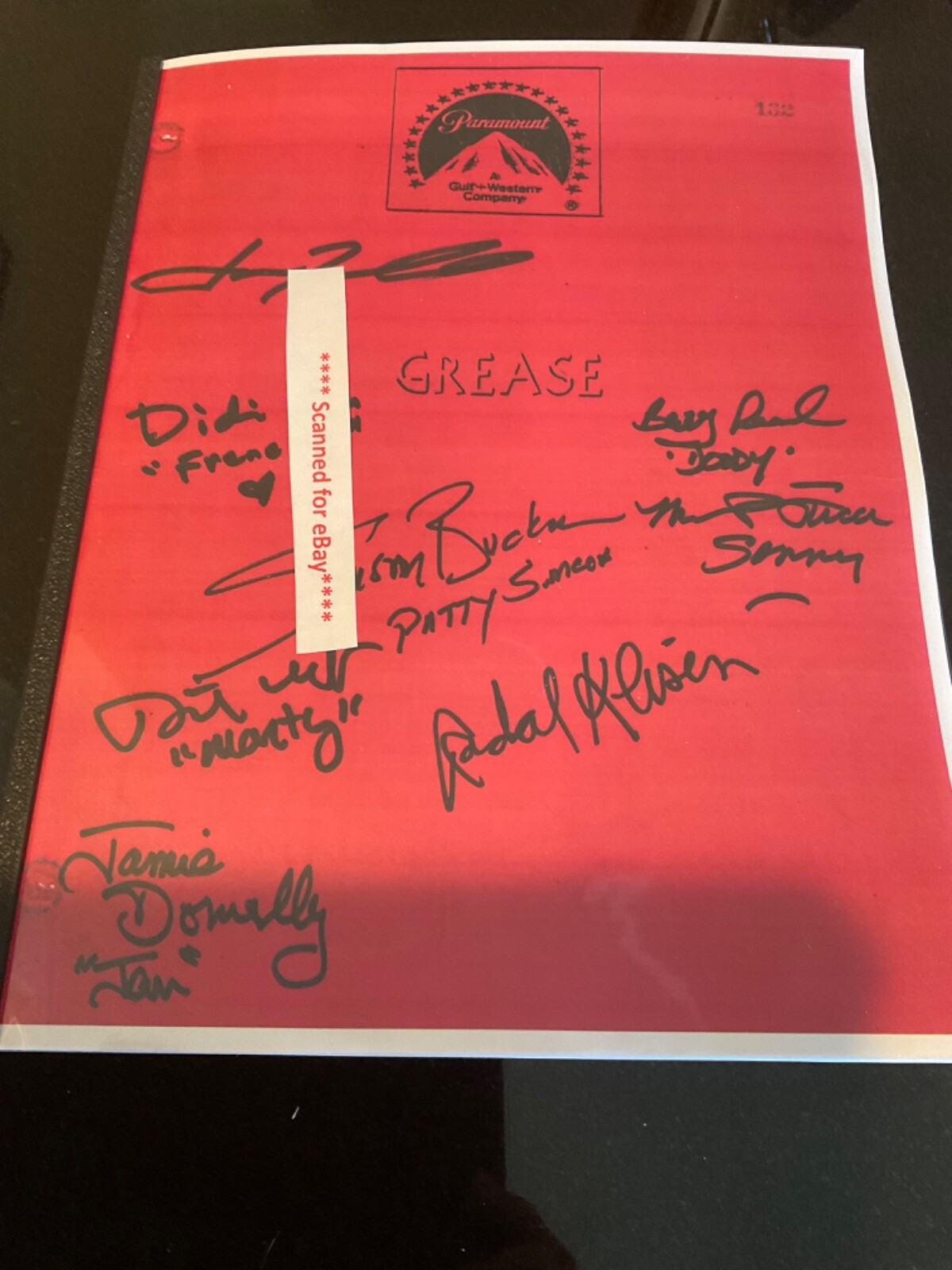 Classic script GREASE + amazing extras 1978 JOHN TRAVOLTA OLIVIA NEWTON-JOHN