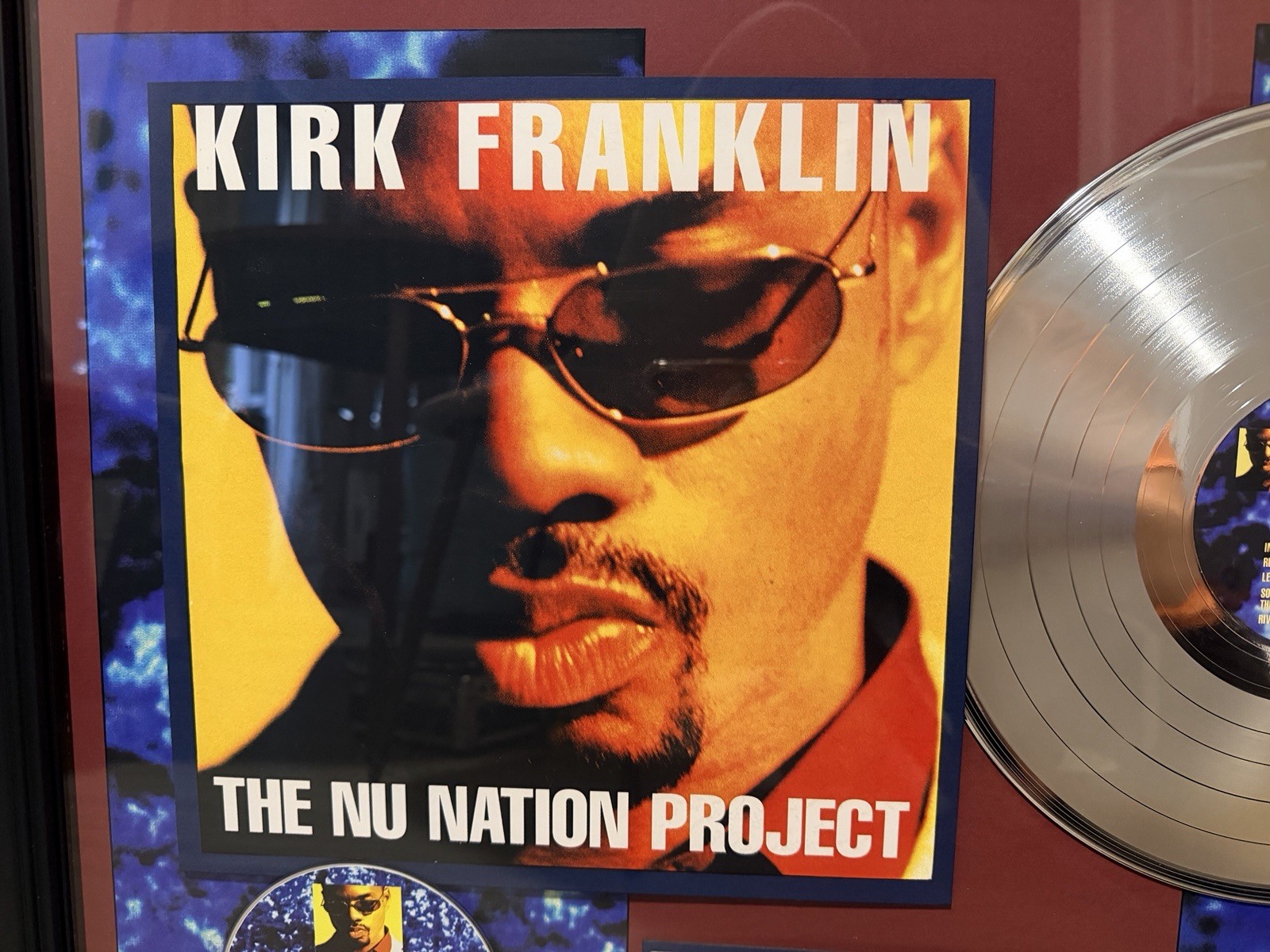 Kirk Franklin The Nu Nation Project Framed RIAA Platinum Award Display Record CD