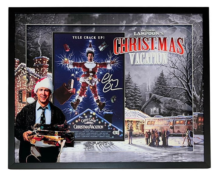 Chevy Chase Signed Christmas Vacation 16×20 LED Framed Photo 31.5×25.5