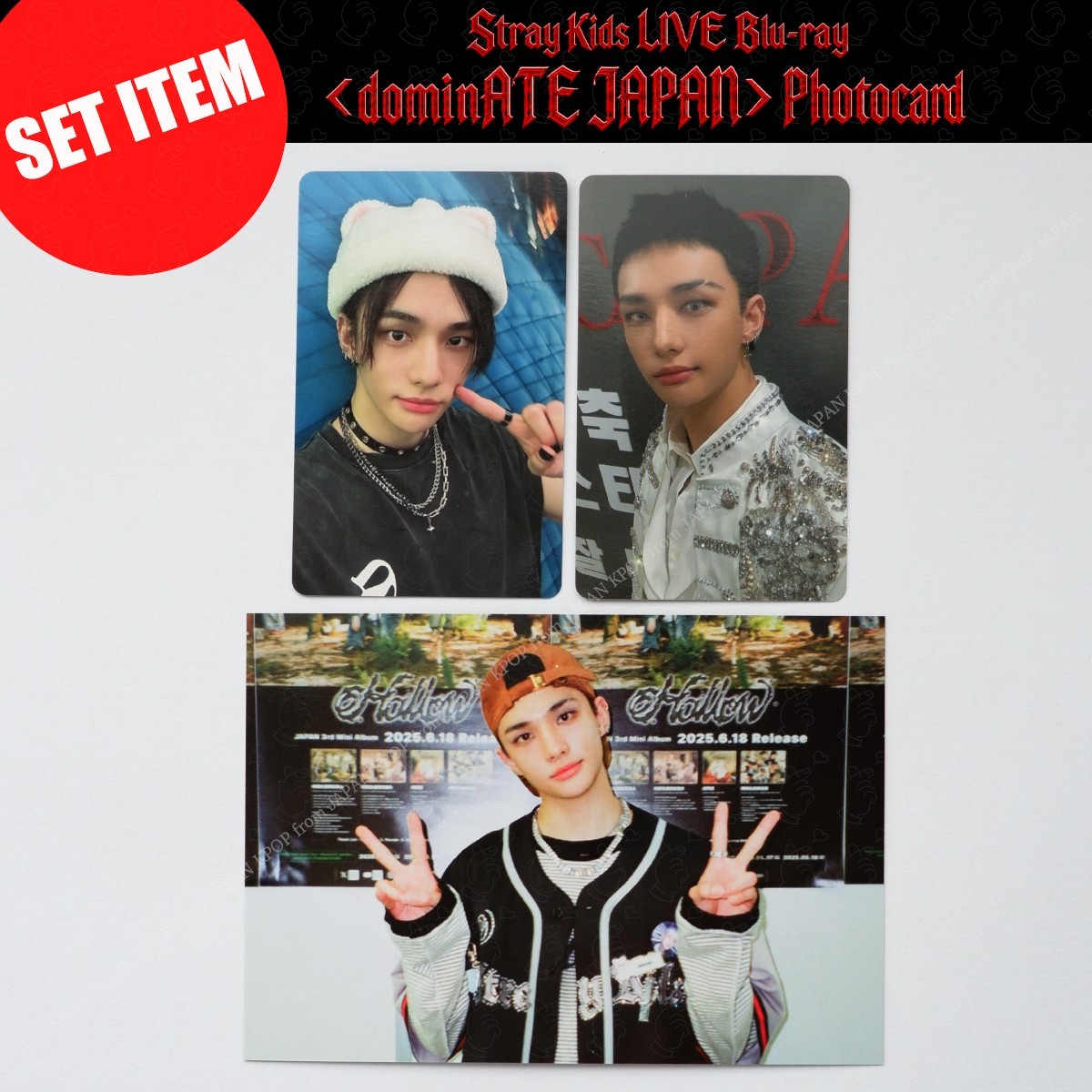 Hyunjin Stray Kids LIVE Blu-ray dominATE JAPAN Limited ver. Photocard set