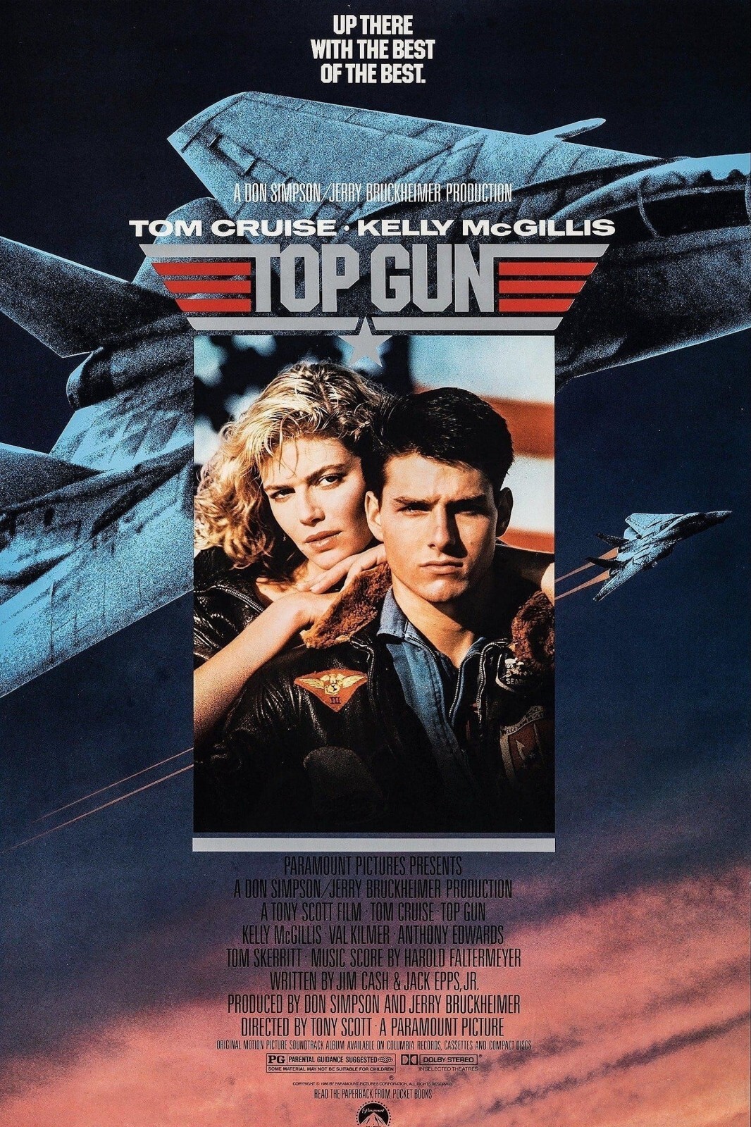 1986 Top Gun Movie Poster 11X17 Tom Cruise Val Kilmer Maverick Ice Man Goose 🍿