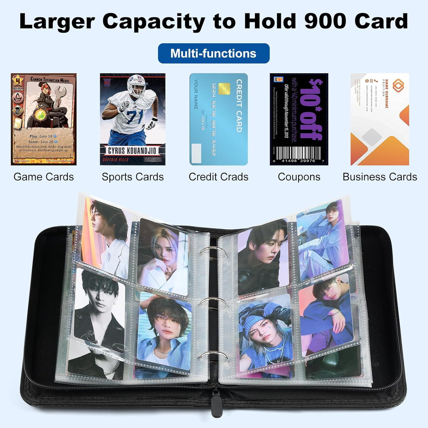 Stray Photocards Binder 400 Pockets, Skz Album Photo Card Holder Merch for St…