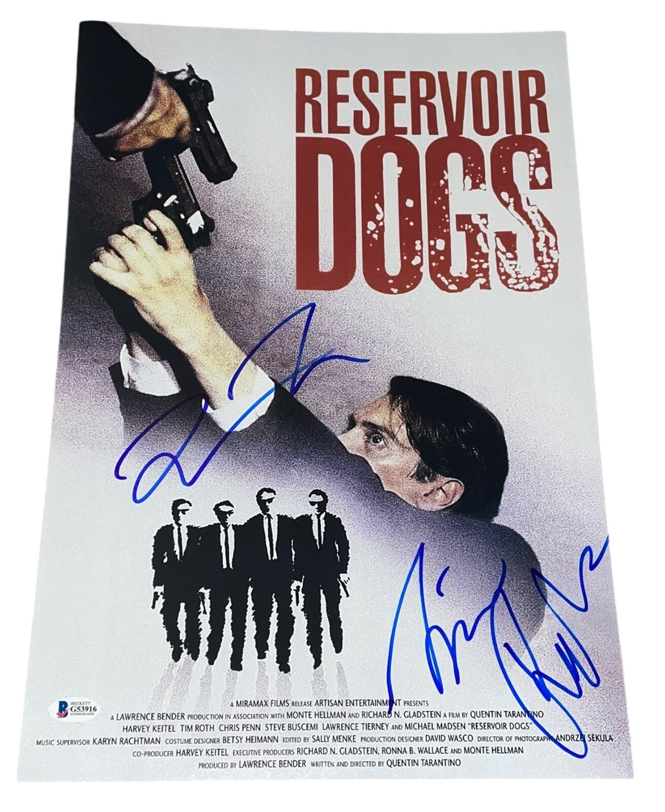 Quentin Tarantino Tim Roth Signed Autograph 12×18 Poster Reservoir Dogs BAS NY B