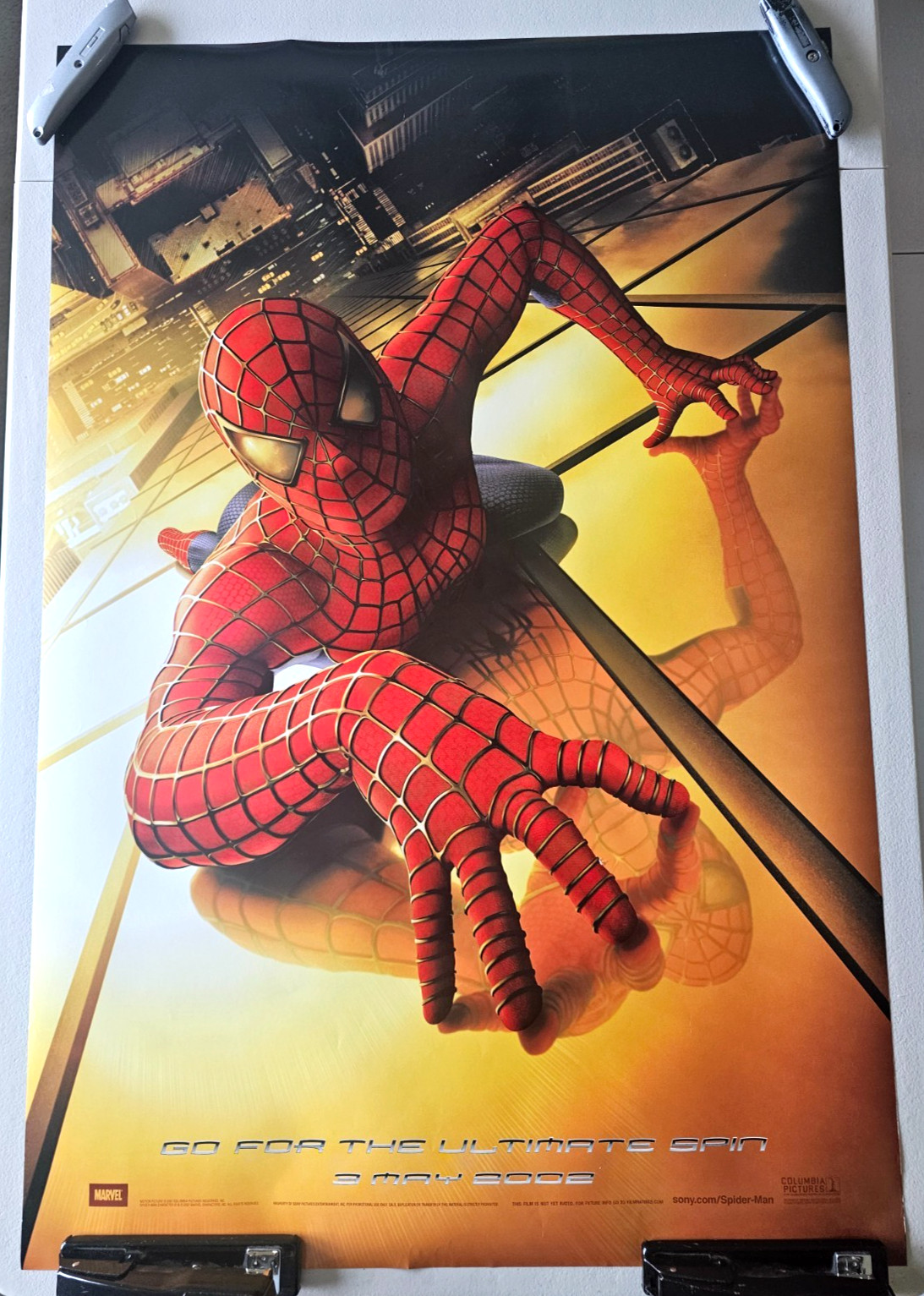 SPIDERMAN ORIGINAL ROLLED DOUBLE SIDED 27X40 STYLE B MOVIE POSTER 2002 MAGUIRE