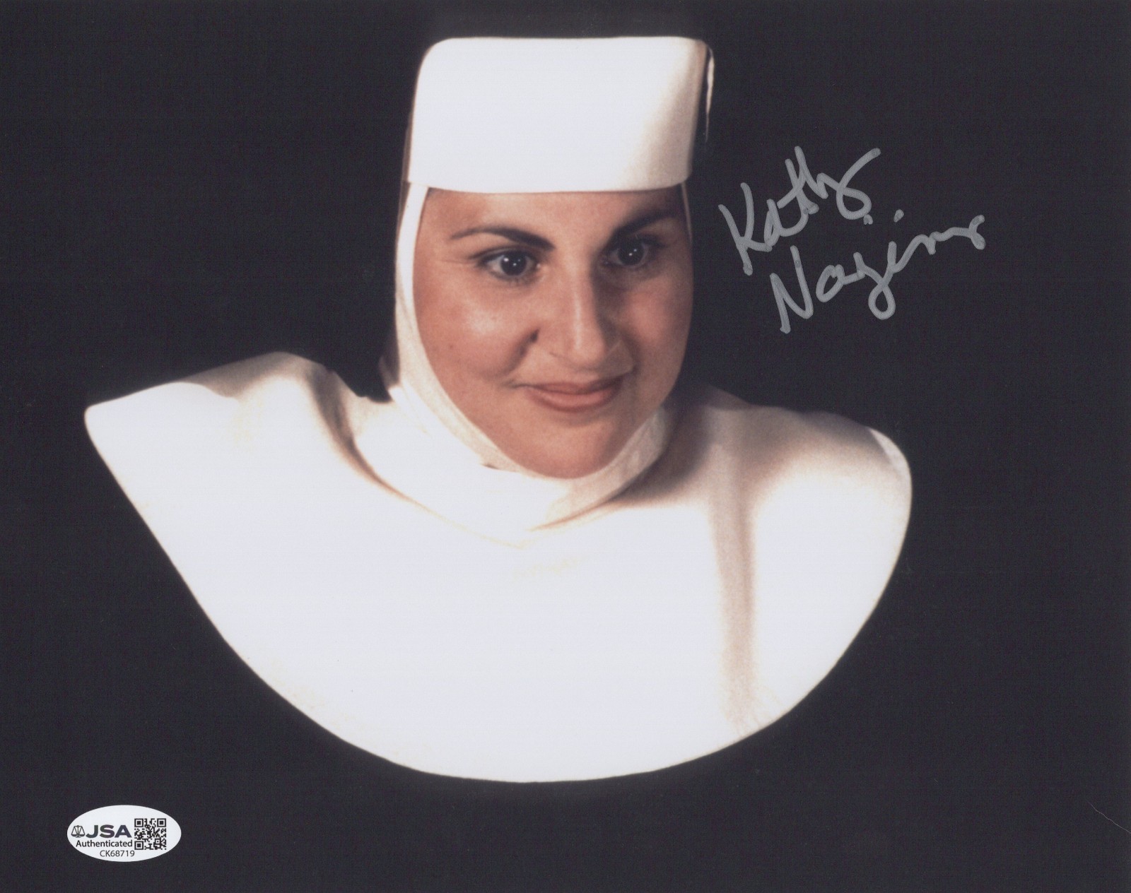 Sister Act 8×10 photo of Mary Patrick signed by Kathy Najimy JSA COA