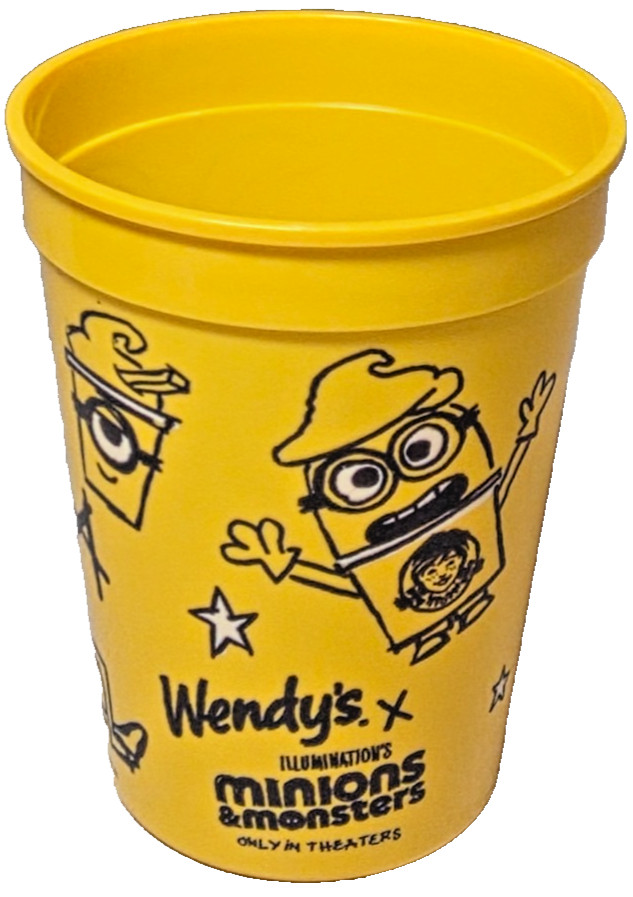 New Limited Edition Wendy’s x Minions & Monsters Rare Promotional Banana Cup