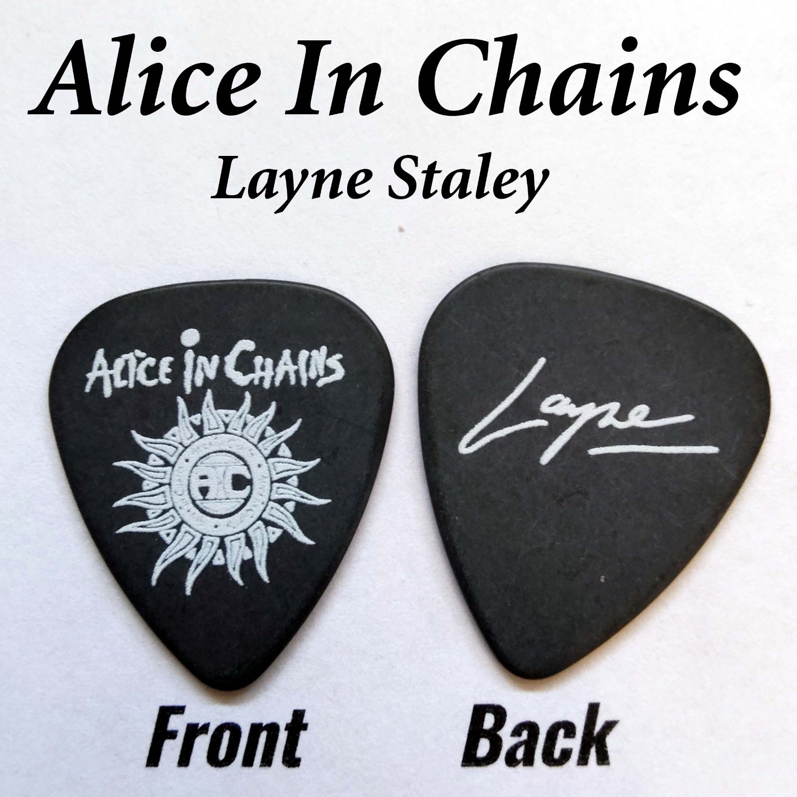 Alice In Chains Classic Rock band Layne signature guitar pick (s-G1)