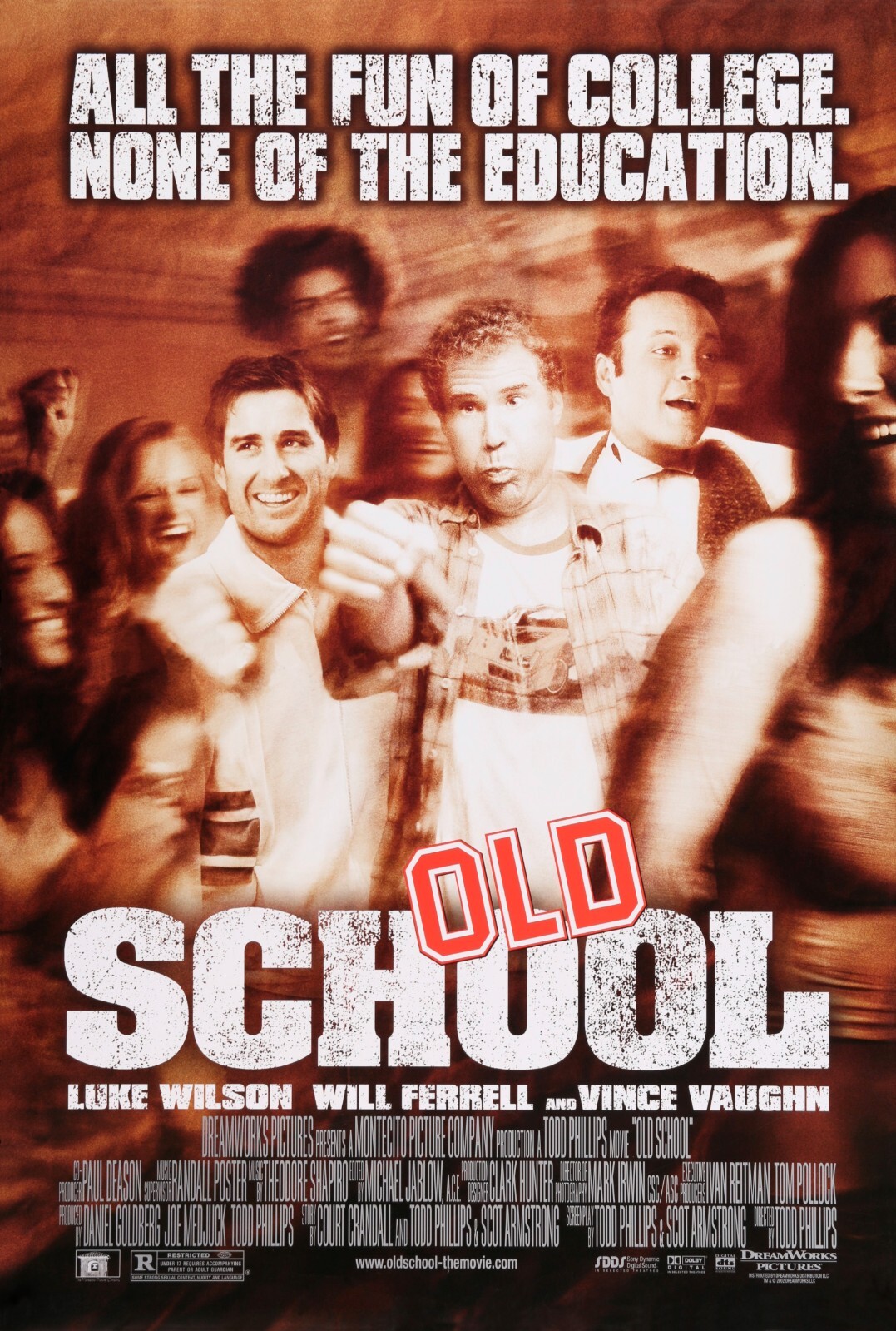 Old School movie poster – Will Ferrell, Vince Vaughn, Luke Wilson – 11″ x 17″