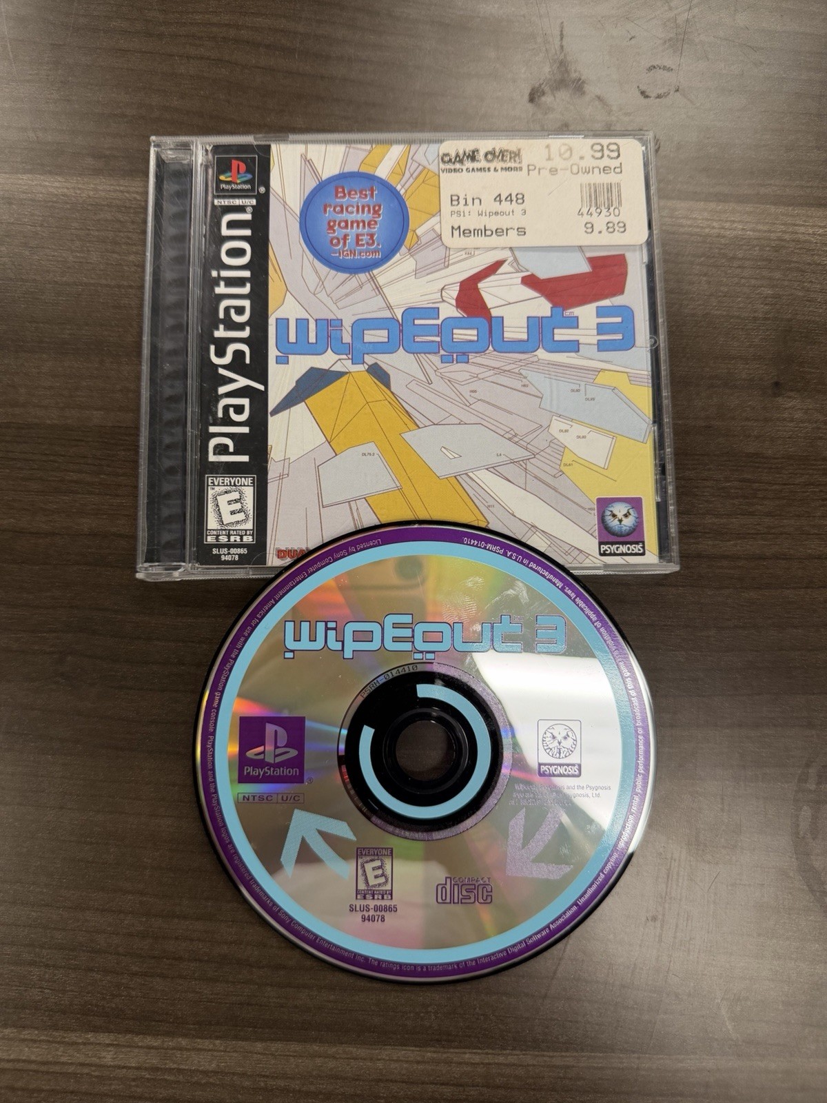 Wipeout 3 PlayStation PS1 Black Label CIB Complete Racing Game Psygnosis Tested