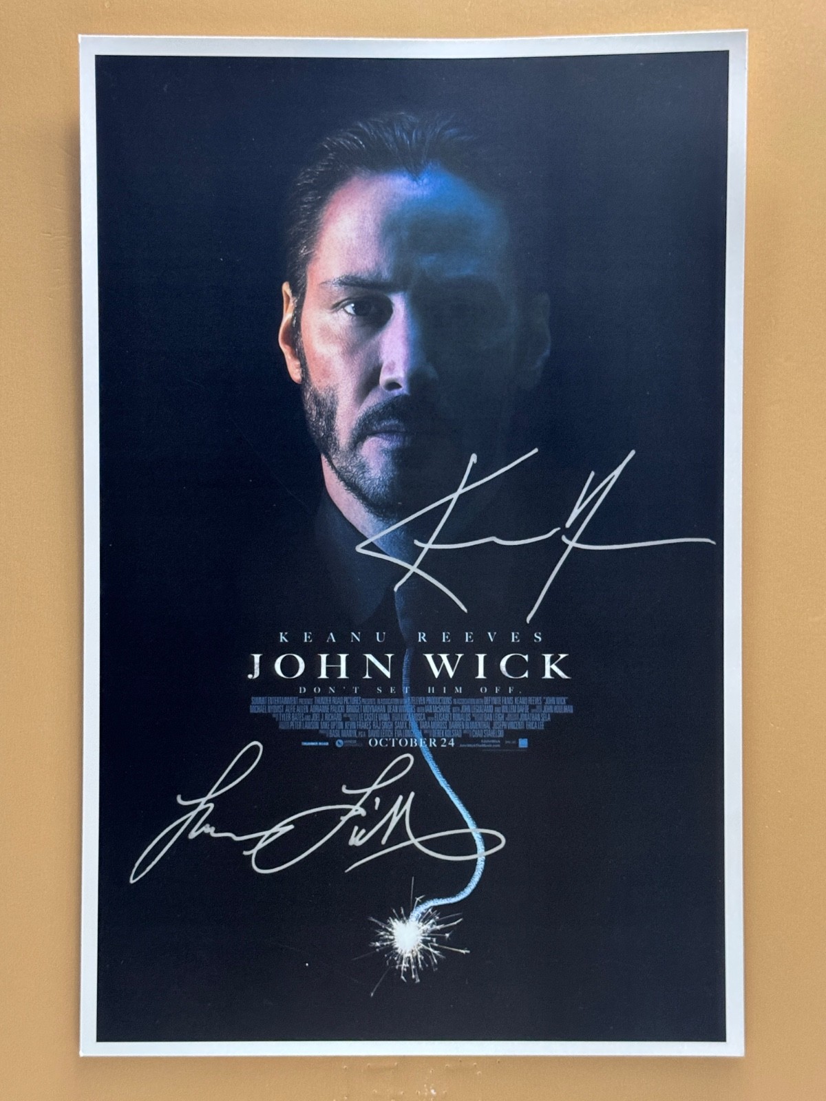SIGNED JOHN WICK 11×17 Movie Poster COA by 2 of the actors – Shipped FREE