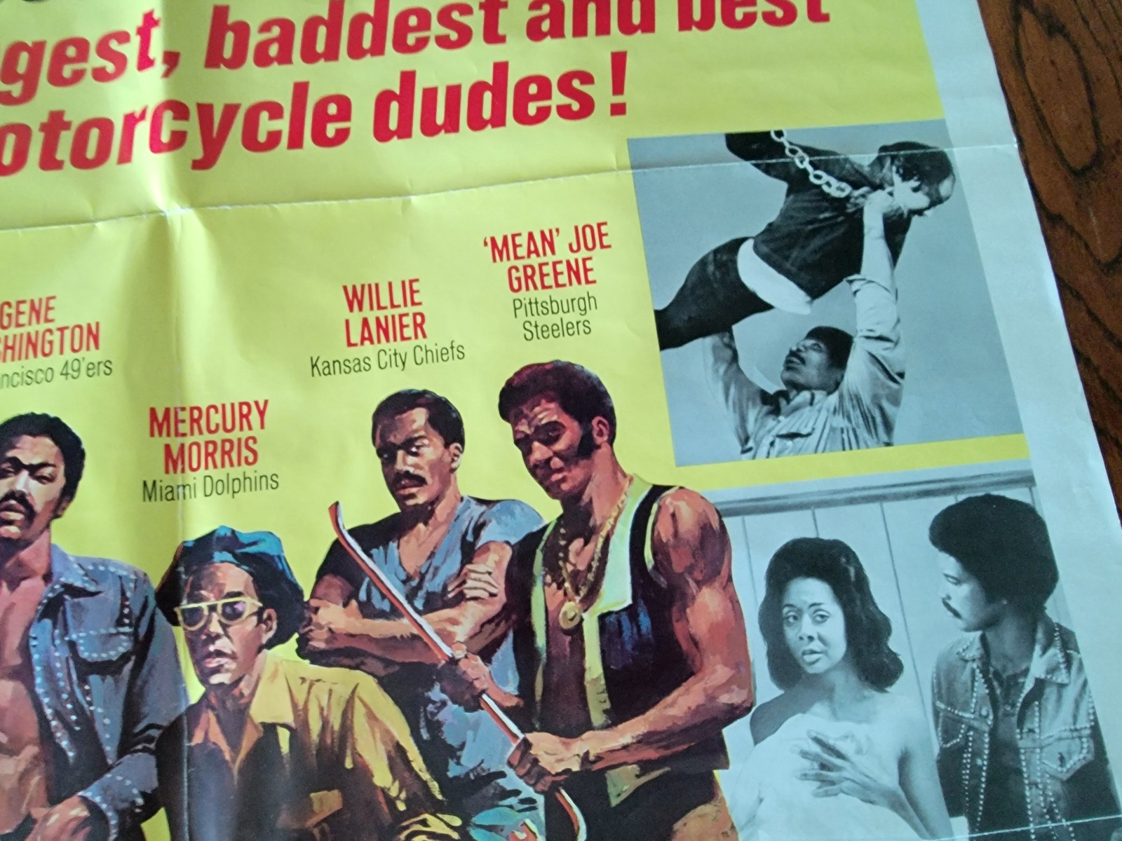 Original 1974 THE BLACK SIX Movie Poster Blaxploitation Exploitation 27 x 41