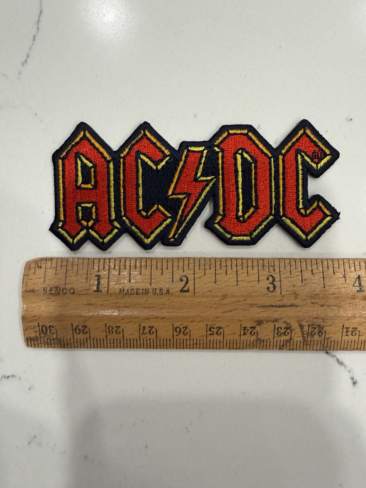 2004 AC/DC Rare Vintage Licensed Gold & Red on Black Embroidered Patch