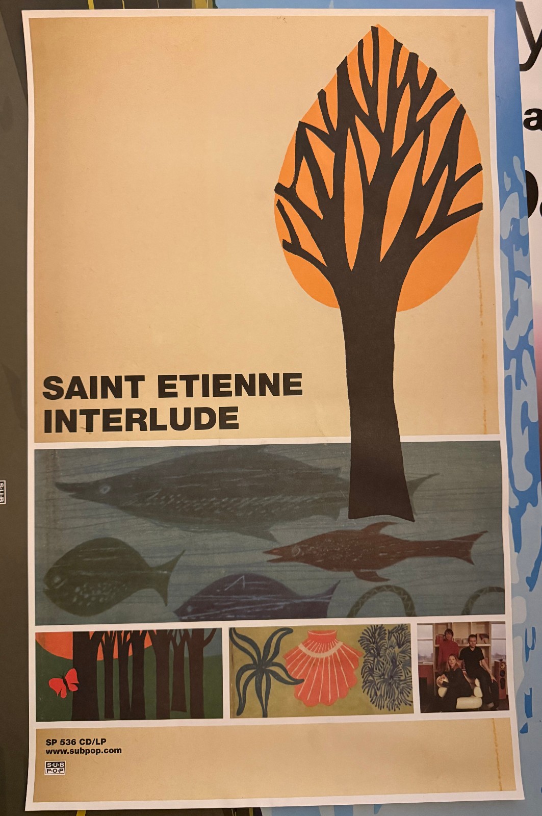 Saint Etienne “Interlude” 12×20 Promo Poster Sub Pop