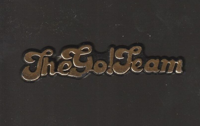 The Go! Team band logo 2 x 1/2 inch promo pinback button