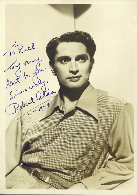 ROBERT ALDA – PHOTOGRAPH SIGNED 1944
