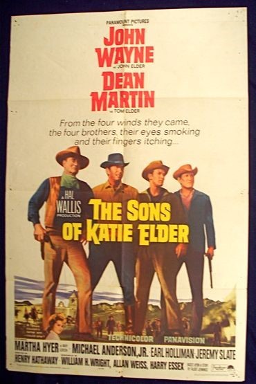 SONS OF KATIE ELDER ORIGINAL 27X41 MOVIE POSTER 1965 JOHN WAYNE DEAN MARTIN