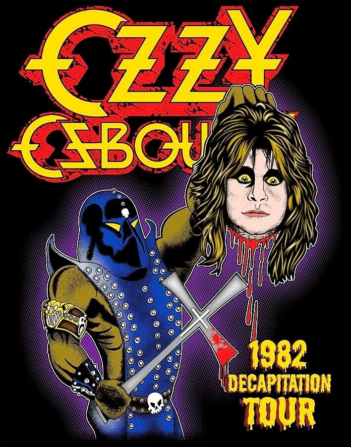 1982 OZZY OSBOURNE CONCERT POSTER WALL ART PRINT BLACK SABBATH SIZE 10X15 INCHES