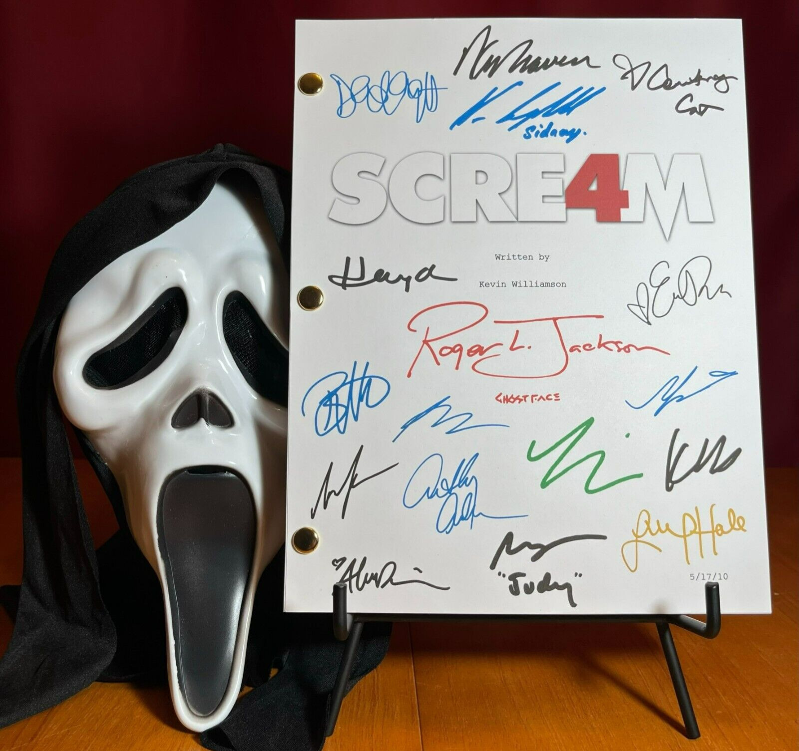 Scream 4 Script Signed- Autograph Reprints- 111 Pages- Ghost Face