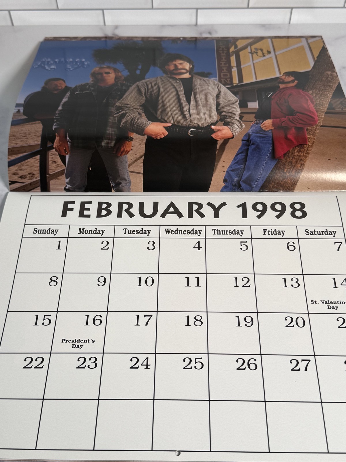 Vintage Alabama 1998 Country Music Band Wall Calendar Entertainment Memorabilia