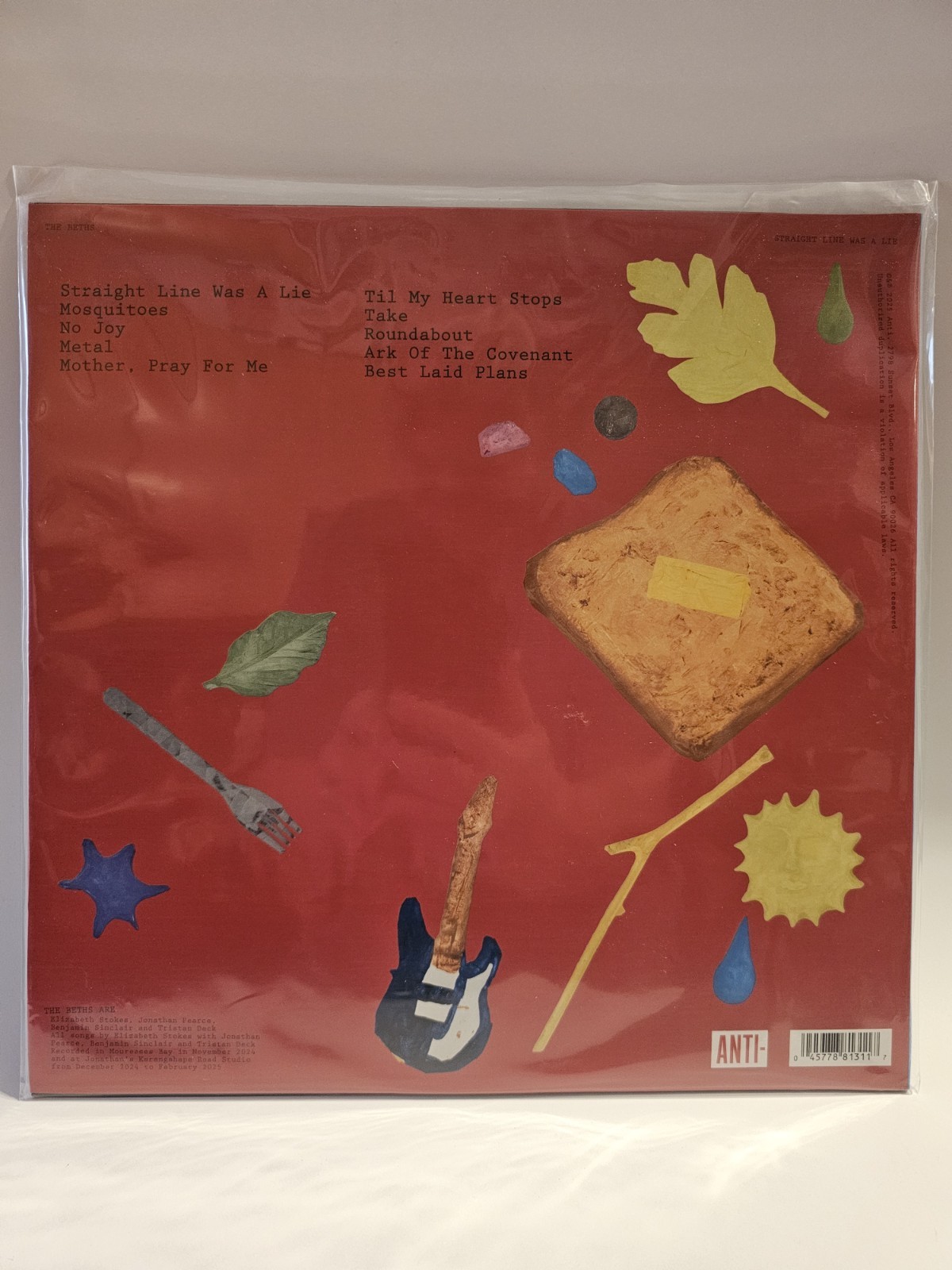 The Beths Straight Line Was A Lie NEW blue sky Vinyl Autographed On Cover