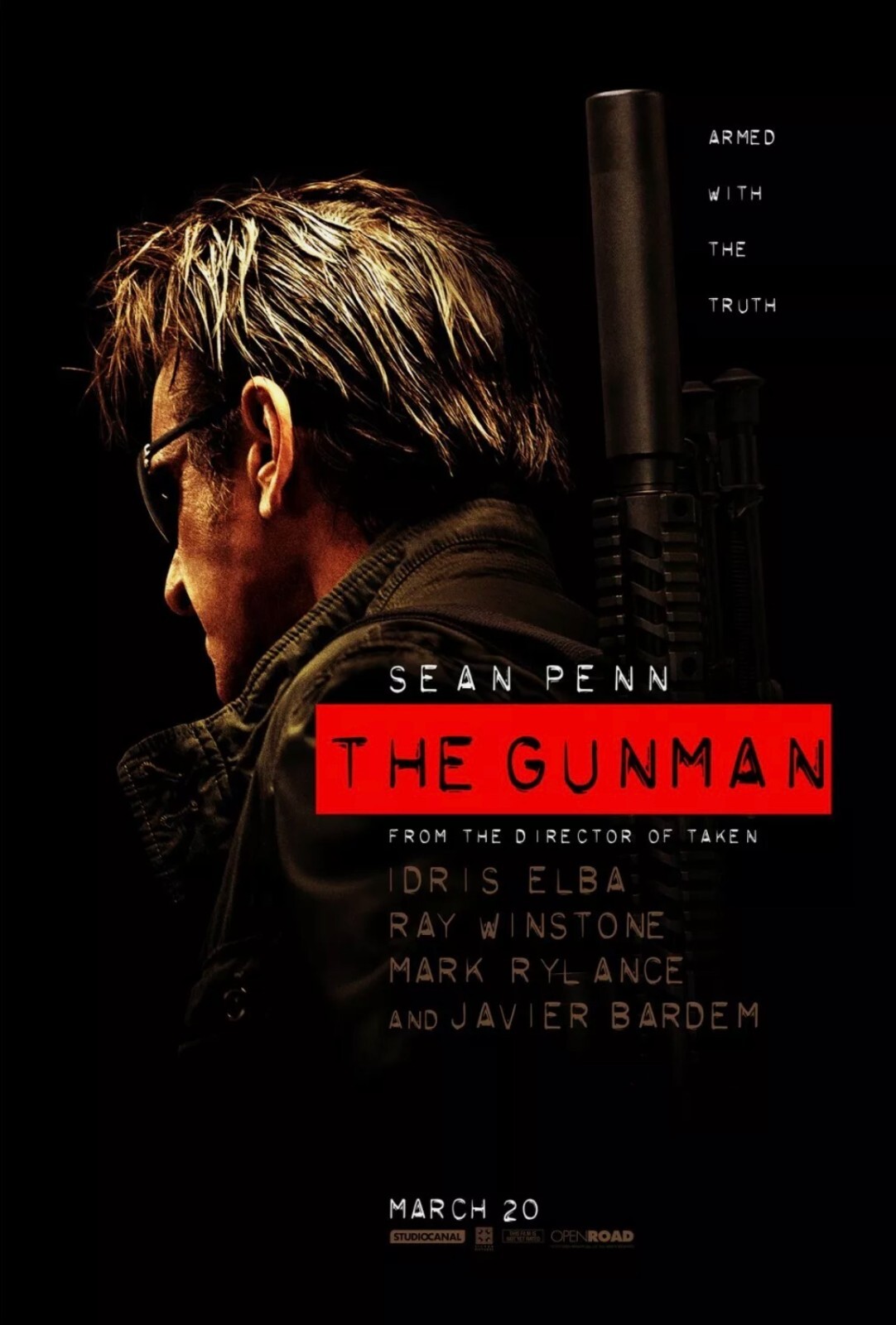 THE GUNMAN 11×17 PROMO MOVIE POSTER Sean Penn Oriiginal New