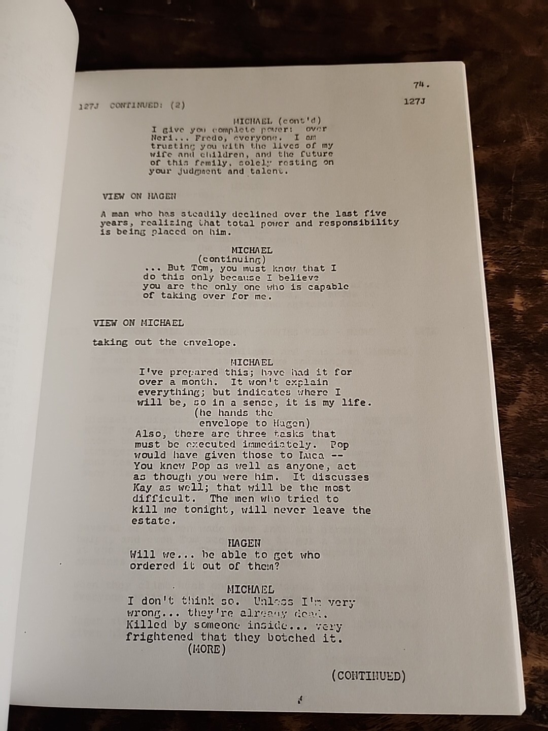 The Godfather Part Two Screenplay Second Draft By Mario Puzo And Coppola 1973