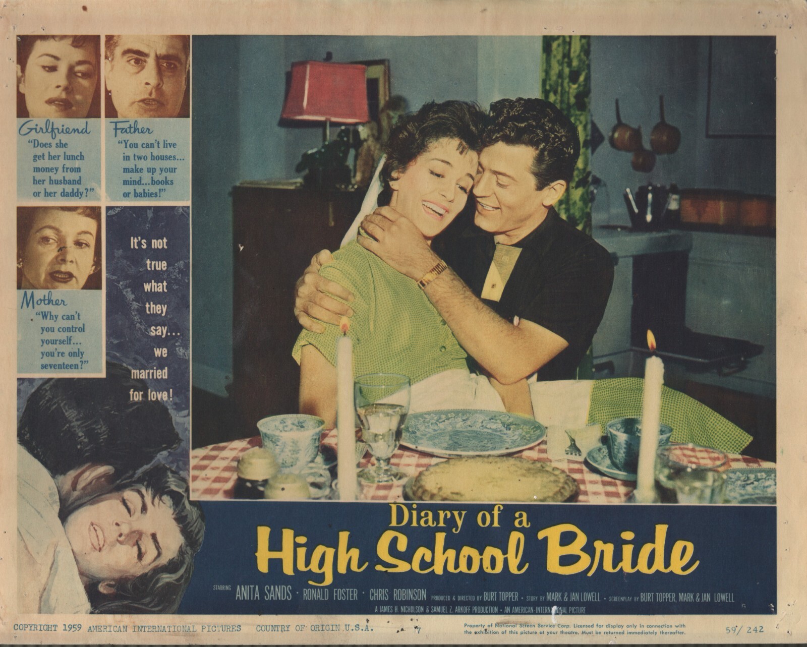 Diary of a High School Bride (1959) 11×14 lobby card #7
