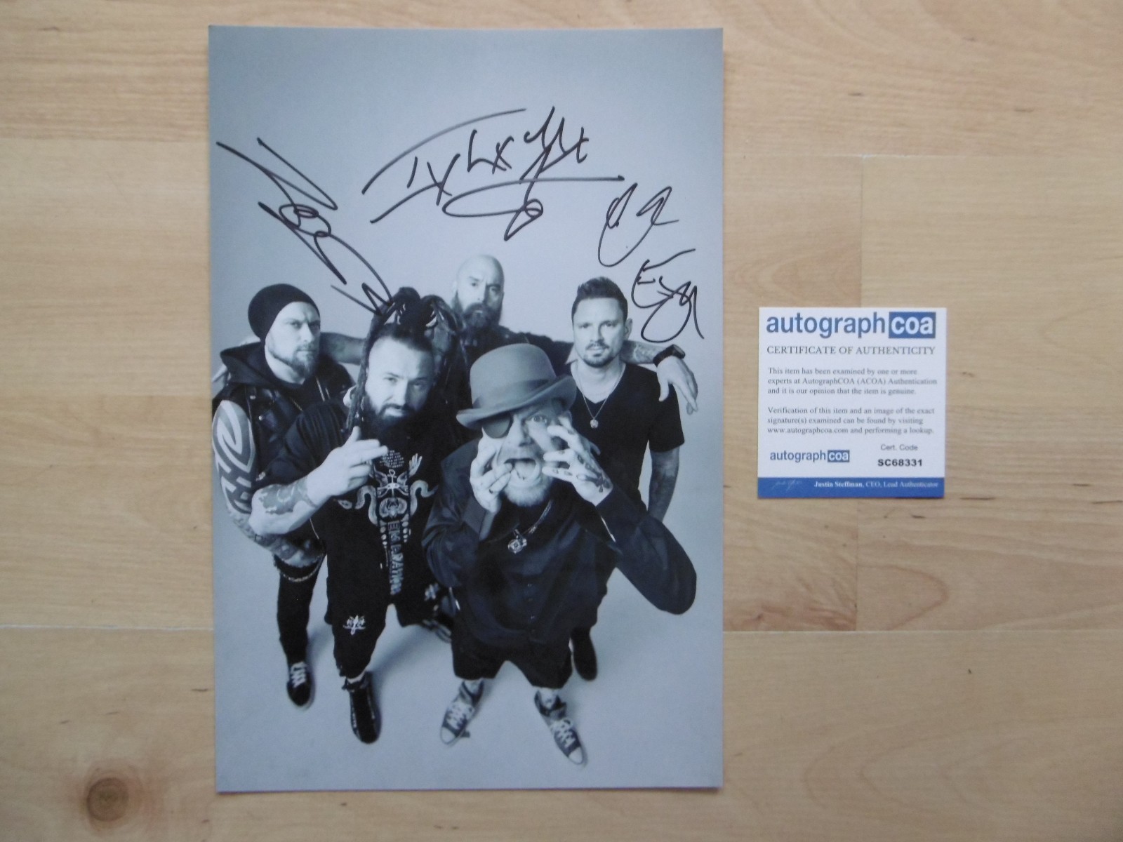 Five Finger Death Punch Ivan Moody signed 8×12 inch photo autographs ACOA