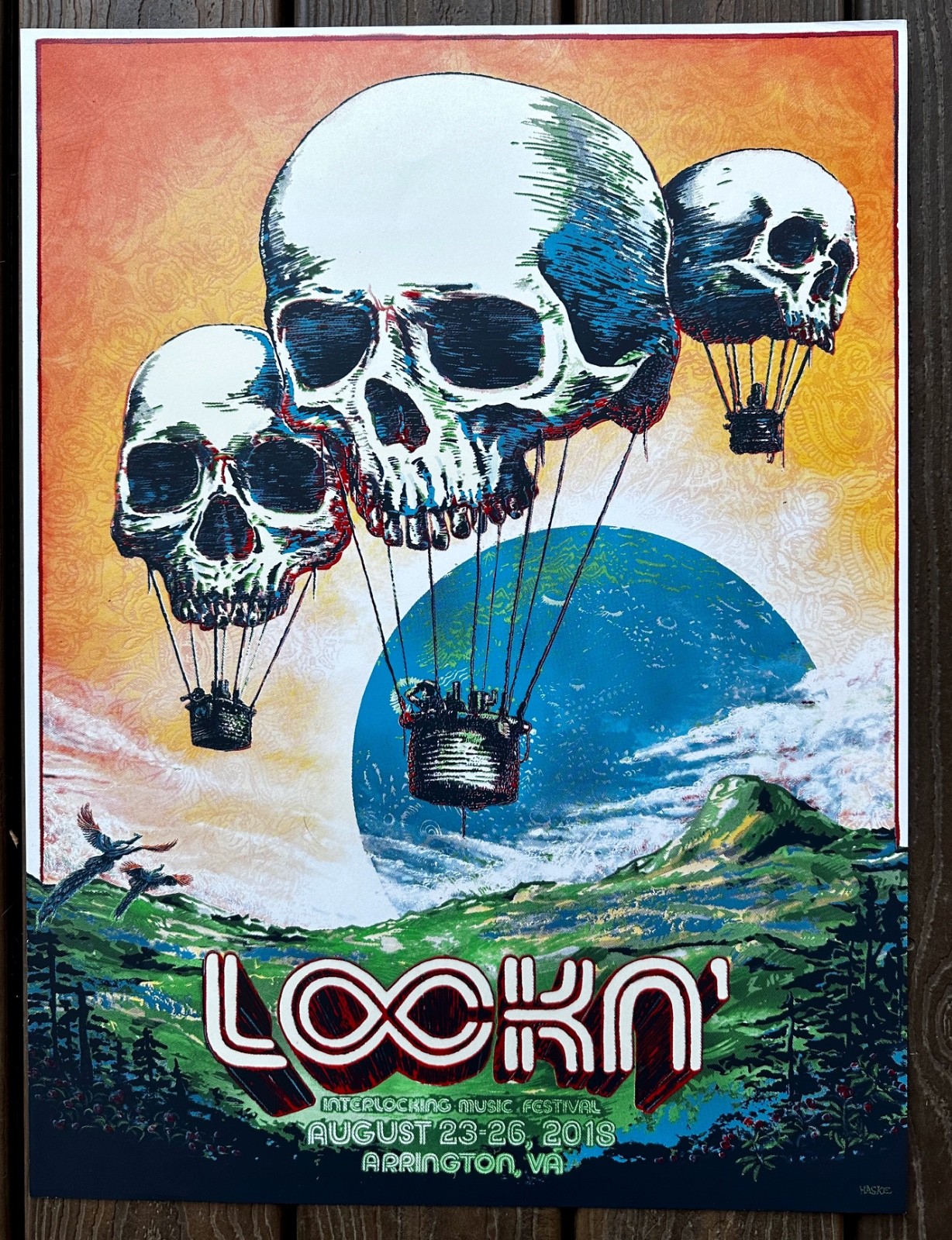 2018 LOCKN’ MUSIC FESTIVAL POSTER, Arrington, VA. 18″x24″