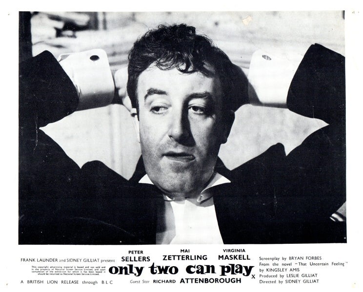 Only Two Can Play Original Lobby Card 1962 Peter Sellers portrait