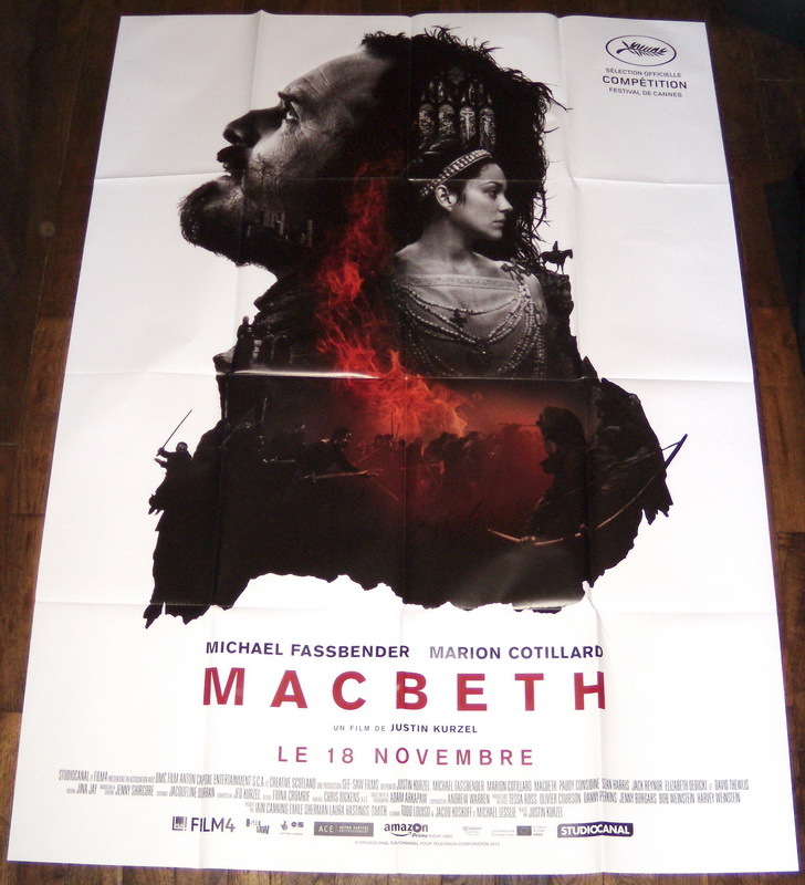 MACBETH Michael Fassbender Marion Cotillard Shakespeare LARGE French POSTER