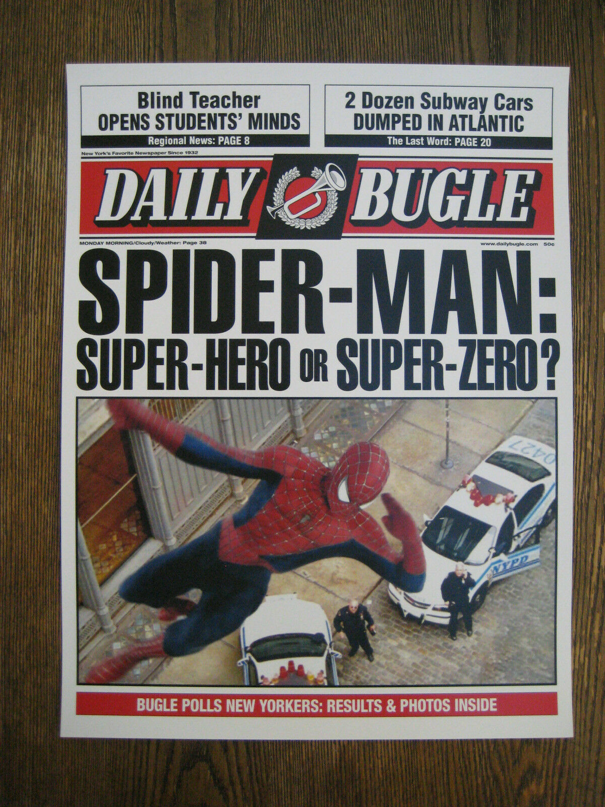 Spiderman – 11″ x 15” Daily Bugle Front Page Poster Print ( T2)