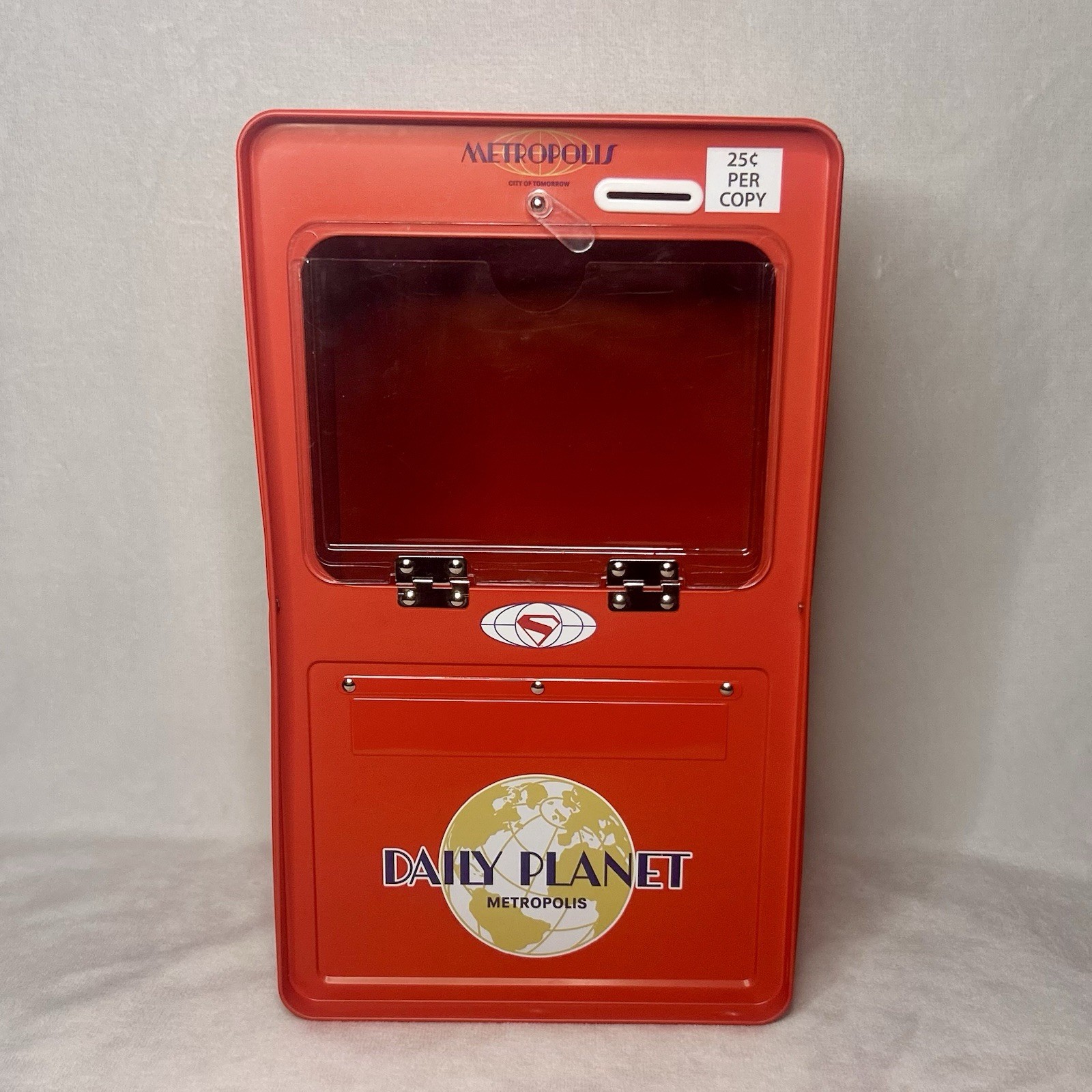 2025 Superman Daily Planet Newspaper Box Popcorn Bucket Tin AMC Movie Some Dents