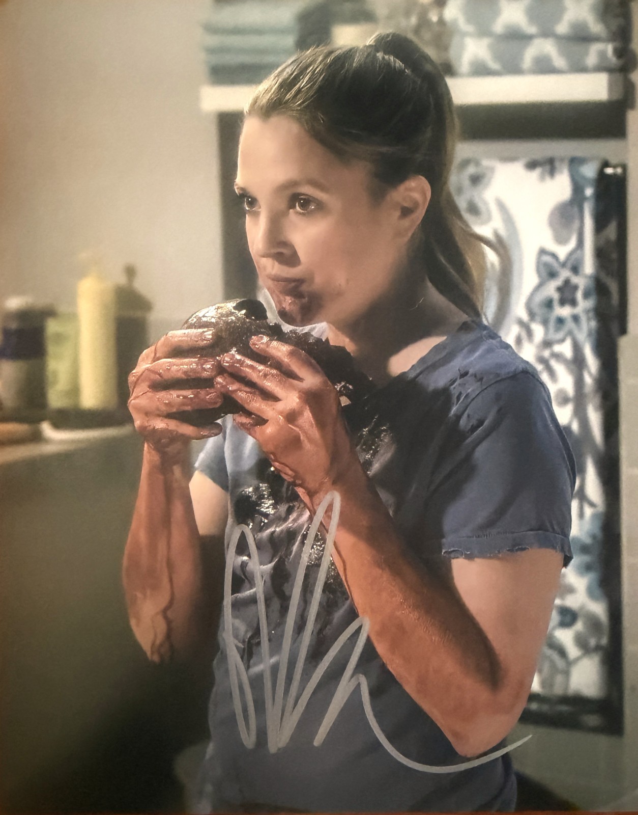 Drew Barrymore Scream signed 8×10 photo read description
