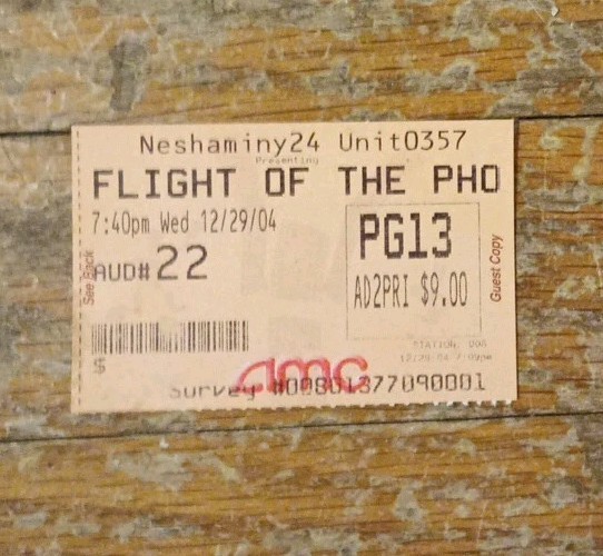 12/29/04 Flight of The Phoenix Movie Film Ticket Stub AMC Theaters
