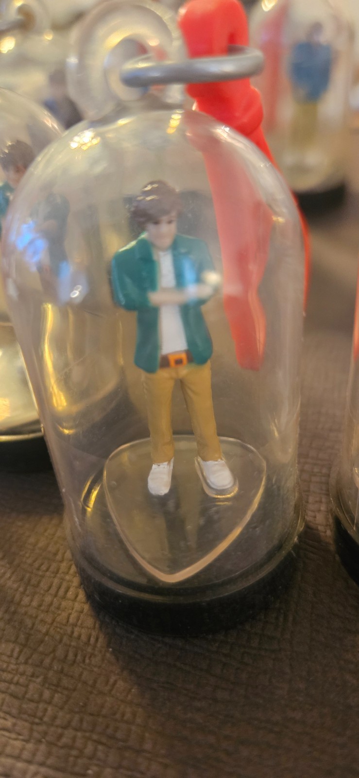 Collectible ONE DIRECTION Keychain Figures with Caribiner & Base- Sealed no tag